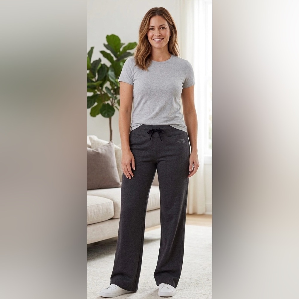 The North Face Wide Leg Polartec Sweatpants Layering Winter Loungewear Casual